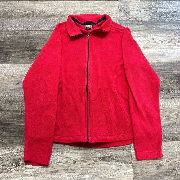 Patagonia Jacket Red Womens L Full Zip Collared Fleece Synchilla Vintage 2000s - Picture 1 of 7